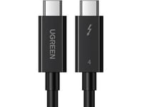 Usb-C Til Usb-C-Kabel Ugreen Us501, Gen3, 100W, 4K, 0,8M (Svart)