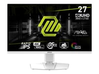 Msi Mag 274Urfwde - Led-Skjerm - Gaming - 27" - 3840 X 2160 4K Uhd (2160P) @ 160 Hz - Fast Ips - 400 Cd/M² - 1000:1 - Displayhdr 400 - 0.5 Ms - 2Xhdmi, Displayport, Usb-C - Hvit