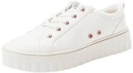 Roxy Femme Sheilahh Chaussures de Sport à Plateforme à Enfiler Basket, Blanc, 37.5 EU