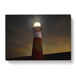 Architecture Lighthouse Beacon Modern Canvas Wall Art Print Ready to Hang, Framed Picture for Living Room Bedroom Home Office Décor, 76x50 cm (30x20 Inch)