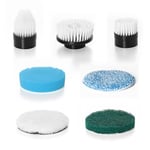 Keimi Electric Spin Scrubber 7 Pack Brush Heads, 7Pcs Replaceable Brush Heads for Electric Shower Scrubber for Cleaning, Suitable for All Brands of ANS-8051A&ANS-8050 Electric Cleaning Brush