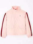 Tommy Hilfiger Girls Lightweight Tape Jacket - Pink, Pink, Size 5 Years