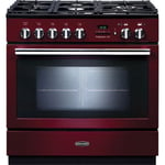 Rangemaster Professional Plus FXP PROP90FXPDFFCY/C 90cm Dual Fuel Range Cooker - Cranberry - A Rated