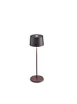 Zafferano, Lampe Olivia Pro, Lampe de Table Portable et Rechargeable avec Contrôle Tactile, Adaptée pour le Salon et l'Extérieur, Dimmer 2700-3000 K, Hauteur 35 cm, Couleur Corten