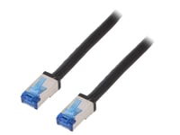 Cable reseau RJ45 male S-FTP Cat 6a noir - 50m