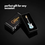 Guitar Pin Badge Geepin Precision Minature Bass Guitar Accessories Light Blue