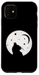 iPhone 11 Cat Silhouette Full Moon Starry Sky Vintage Retro Case