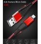 Cable Fast Charge Flexible Micro USB pour NOKIA 2.3 Smartphone Recharge Rapide Chargeur Universel - ROUGE