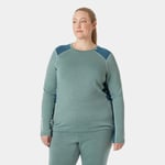 Helly Hansen Women's Lifa® Merino Midweight Crew Plus Shirt Grön 1X