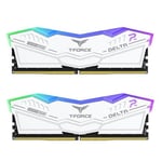 TeamGroup Delta RGB 32GB (2x16GB) 6400MHz C40 DDR5 Memory Kit - White