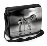 Zebra With Baby Laptop Messenger Bag - Zebras Wildlife