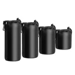 4PCS Camera Case Lens Pouch Set Lens Case Small Medium and Extra for DSLR Cam uk