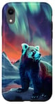 iPhone XR Red Panda Aesthetic Aurora Borealis Case