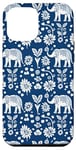 Coque pour iPhone 15 Plus Motif éléphant thaïlandais bleu naturel mammifère