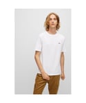 Hugo Dero222 Mens Short Sleeve T-shirt - White Cotton - Size X-Large