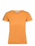 Mango Logo Cotton T-Shirt Orange