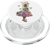 Alice In Wonderland Magical Garden - Vintage Book PopSockets Grip and Stand for Phones and Tablets PopSockets PopGrip for MagSafe