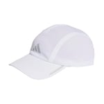 adidas Unisex Running AEROREADY Four-Panel Mesh Cap, White/Reflective Silver, S