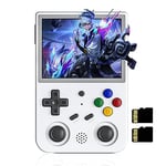 RG353V Console de Jeu Portable Compatible avec Dual OS Android 11 et système Linux, Prise en Charge 2.4G/5G WiFi 4.2 Bluetooth 64G SD Card, Batterie Haute capacité 3200 mAh, Blanc