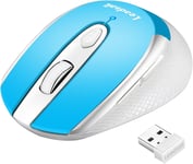 Souris Sans Fil Portable Souris Usb Sans Fil Silencieuse Souris D'Ordinateur Optique, 4 Boutons, 1600Dpi Avec 3 Niveaux Réglables Pour Windows/Mac/Macbook Pro/Hp/Acer