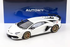 1:18 AUTOart Lamborghini Aventador Svj 2019 Bianco Asopo / Pearl Blanc