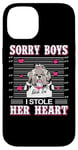 Coque pour iPhone 14 Shih Tzu Dog Valentines Day I Stole Her Heart Valentine