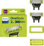 Philips OneBlade barberbladsett QP624/50 (sort)