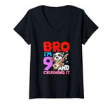 Womens Bro I'm 9 And Crushing It V-Neck T-Shirt