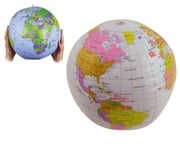 16''INFLATABLE REUSABLE GLOBE 40cm Atlas World Map Ball BlowUp Educational Toy