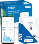 Tapo WiFi App Control Smart Plug, Energy Monitoring & MATTER Compatible Alexa