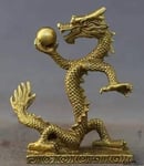 JYKFJ Objets de Collection Laiton Feng Shui Dragon Animal Play Ball Lucky Statue 12 Zodiaque Mignon Figurine Ornement Bureau Artisanat Décorations pour La Maison Cadeaux 124