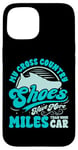 Coque pour iPhone 15 Mes chaussures de cross-country ont plus de milles pour