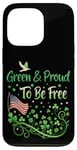 Coque pour iPhone 13 Pro Vert et fier d'être libre - Progressives de la Saint-Patrick