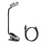 Baseus Comfort Reading Mini Clip Lamp - 360° Flexibel Laddbar läslampa