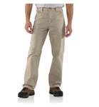 Carhartt Men's Canvas Dungaree B151 work utility pants, Tan, 33W 36L UK