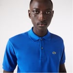 Lacoste Mens Classic Fit L.12.12 Original Piqué Polo Shirt in Blue material_cotton - Size Small