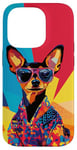 Coque pour iPhone 14 Pro Pop-Art Miniature Pinscher Fashion Cute Colorful Pop Art