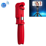 Qazwsxedc For you Lzw 2 in 1 Foldable Bluetooth Shutter Remote Selfie Stick Tripod for iPhone and Android Phones(Black) XY (Color : Red)