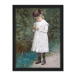 Artery8 Mauve Daughter Of The Artist 1875 Painting Artwork Framed Wall Art Print 18X24 Inch