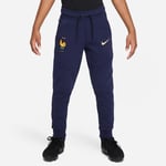 Frankrike Sweatpants NSW Tech Fleece - Blå/Guld Barn - Nike, storlek XL: 158-170 cm