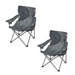 2x Chaise de Camping Avec Porte-Bouteille Pliante Pêcheur Du Directeur