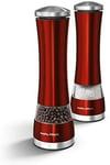 974221 Accents Electronic Salt And Pepper Mill Set Red Stainless Steel Red Uk