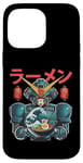 Coque pour iPhone 14 Pro Max Ramen japonais Mecha Robot Géant La Grande Vague Anime