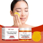 Kurkuma Kojic Acid -tyynyt, Kurkuma Kojic Acid -puhdistustyynyt Kasvojen sienet Glow Up Facial Cleansers -tyynyt kuorimiseen