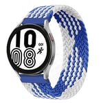 Bracelet de Sport pour Samsung Galaxy Watch 3 45mm / Glaxy Watch 46mm / Gear S3 Frontier Classic, Bracelet en Nylon pour Huawei Watch 3/3 Pro/GT / GT2 / Gt3, bleu blanc, 22mm-XS