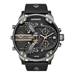 Diesel Mens Mr. Daddy 2.0 Multifunction Black Leather - Multicolour - One Size