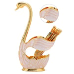 Elegant European Swan Fruit Scoop Coffee Spoon Stand Kit UK AUS