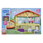 Peppa Pig Peppa's Adventures Maison de Jour et de Nuit avec Langue, lumière et Sons, 3 Figurines, 13 Accessoires, à partir de 3 Ans