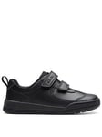 Clarks X Raheem Sterling Kid Kick Pace School Shoe - Black, Black, Size 3.5 Older