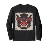 Oni Yokai Devil Mask Japanese Art Samurai Ukiyo-e Long Sleeve T-Shirt